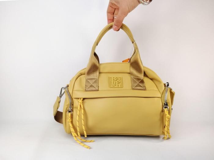 Sac à bandoulière femme jaune moutarde bowling destockage REFRESH 183389 pas cher